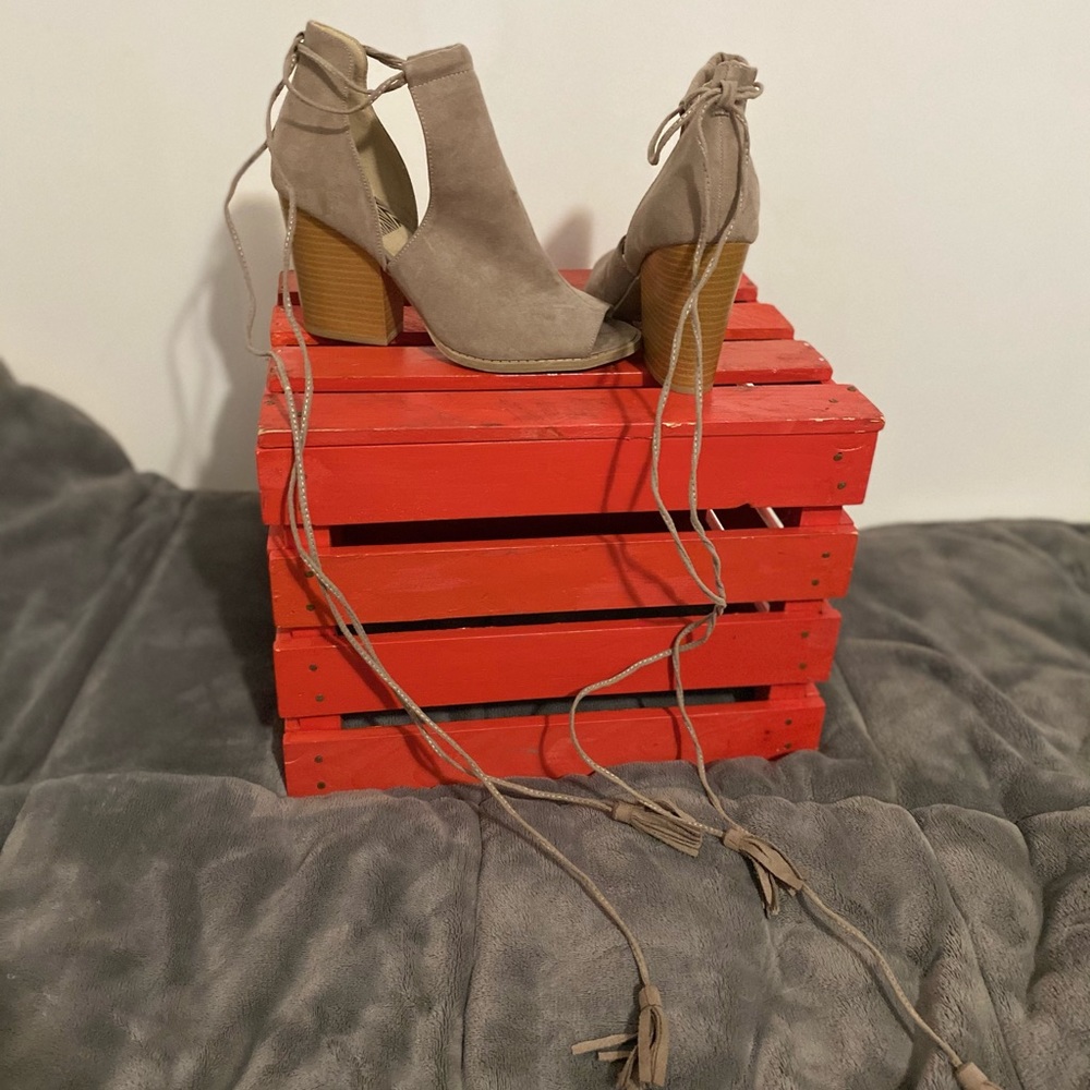 Lace up wedges